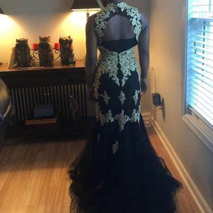 Black and Gold Formal Dress